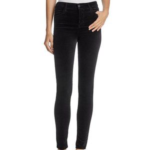 J Brand black velvet skinny pants